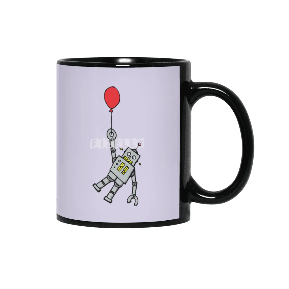 Balloon Robot Siyah Kupa