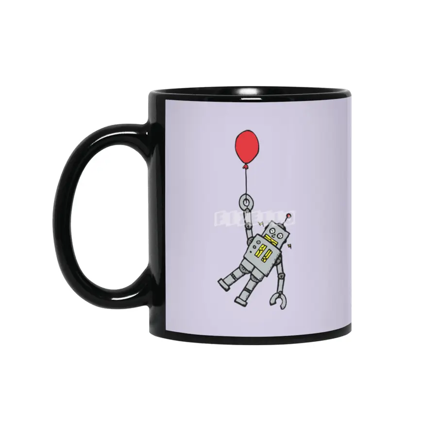 Balloon Robot Siyah Kupa