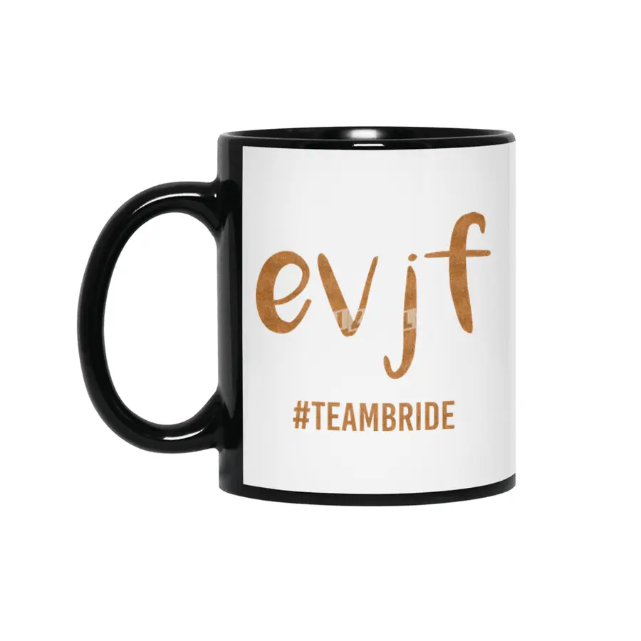 EVJF Team Bride Wedding Gift Siyah Kupa