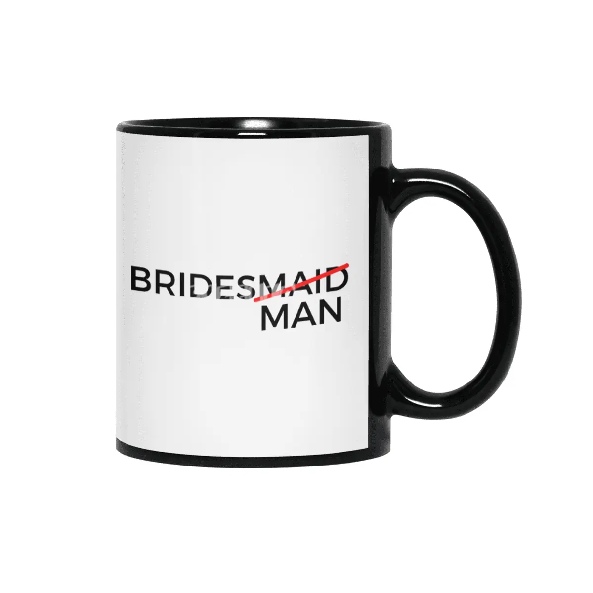Bridesman Bridesmaid Siyah Kupa