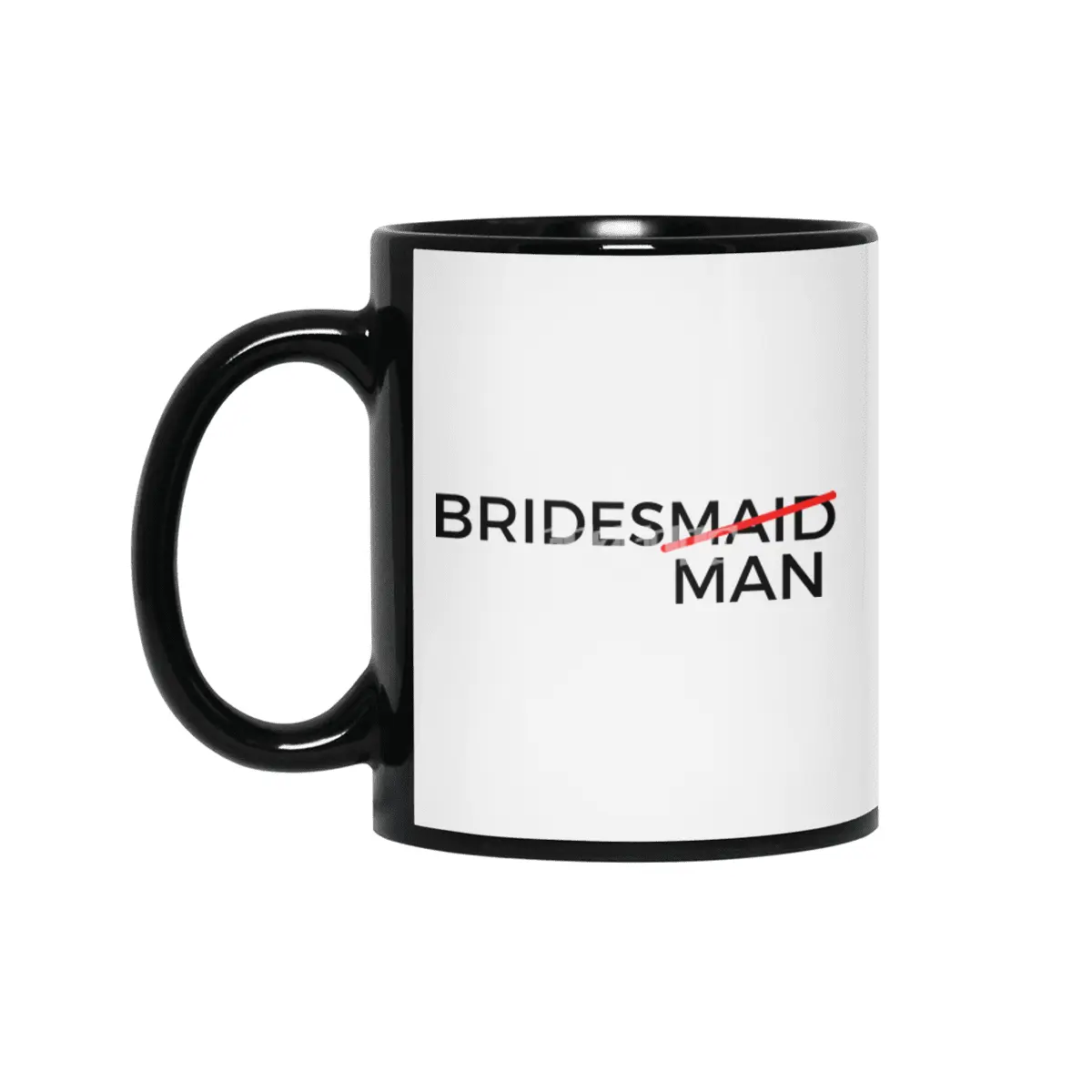 Bridesman Bridesmaid Siyah Kupa