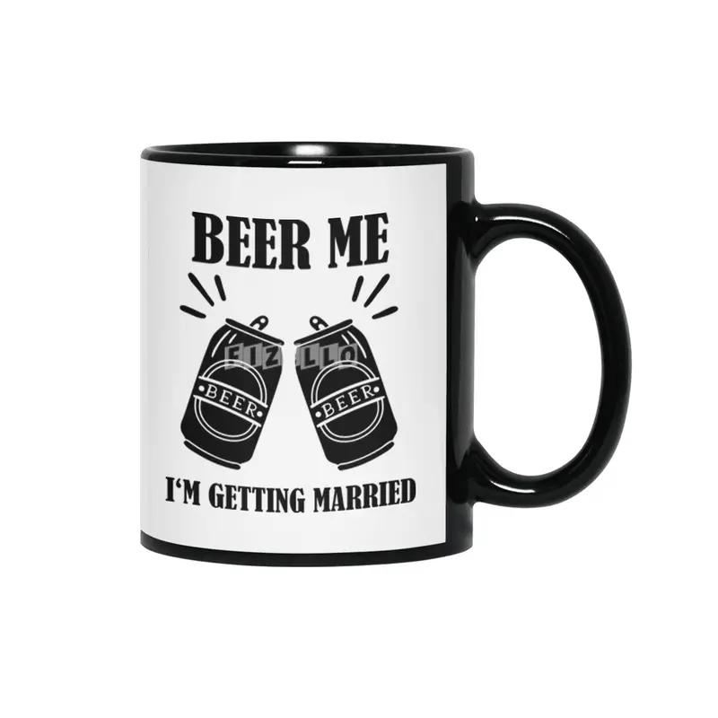Beer Me I'm Getting Married Funny Groom Siyah Kupa