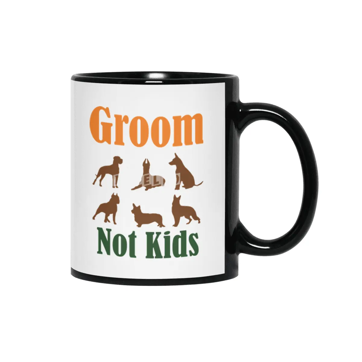 Groom Dogs Not kids Siyah Kupa
