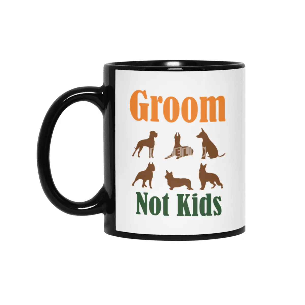 Groom Dogs Not kids Siyah Kupa