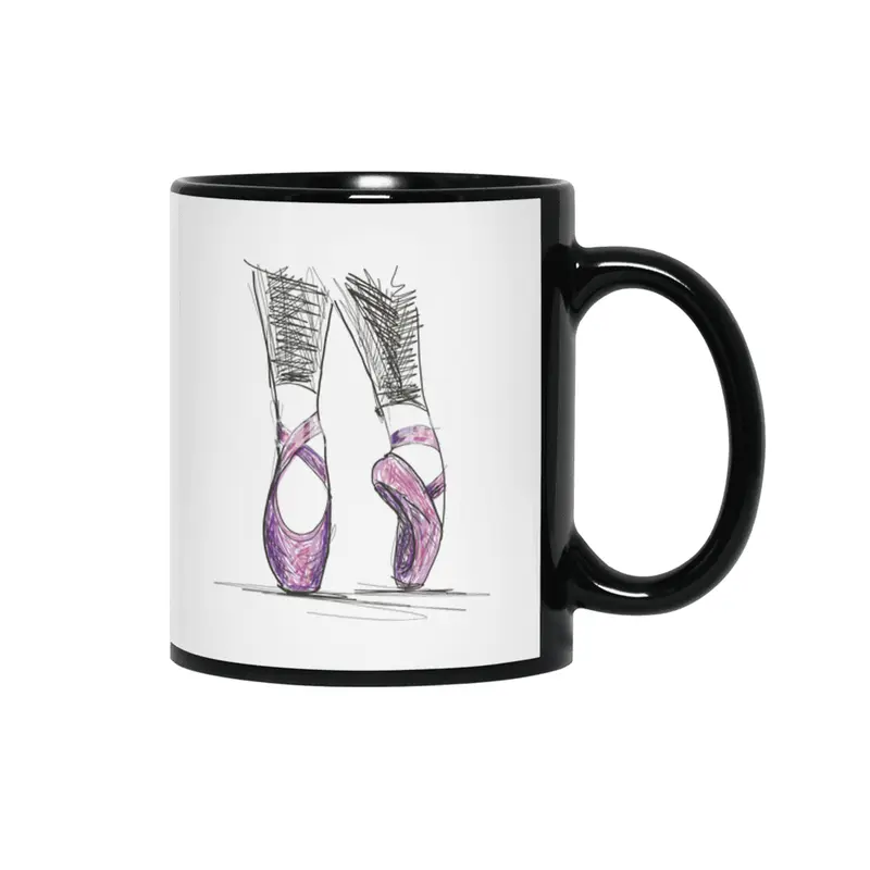 Dance ballerina girl ballet silhouettes Siyah Kupa