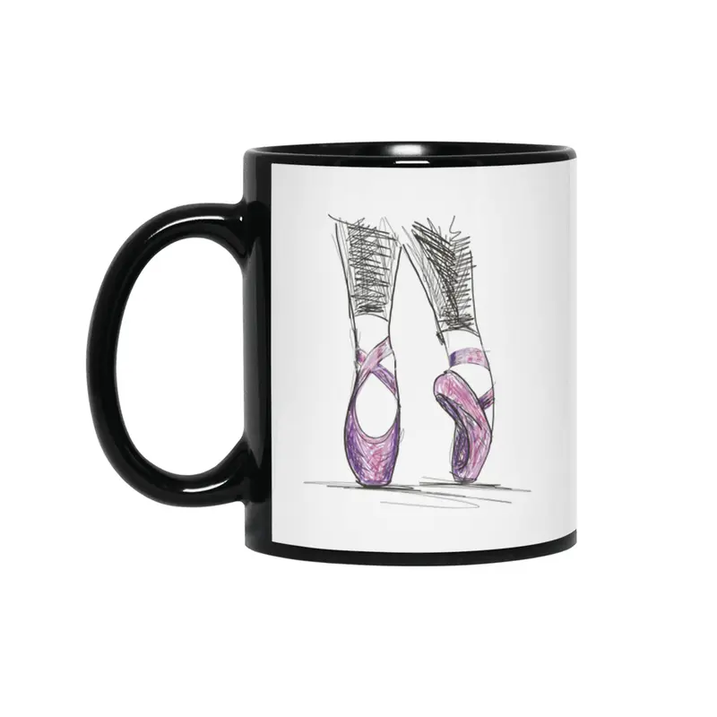 Dance ballerina girl ballet silhouettes Siyah Kupa