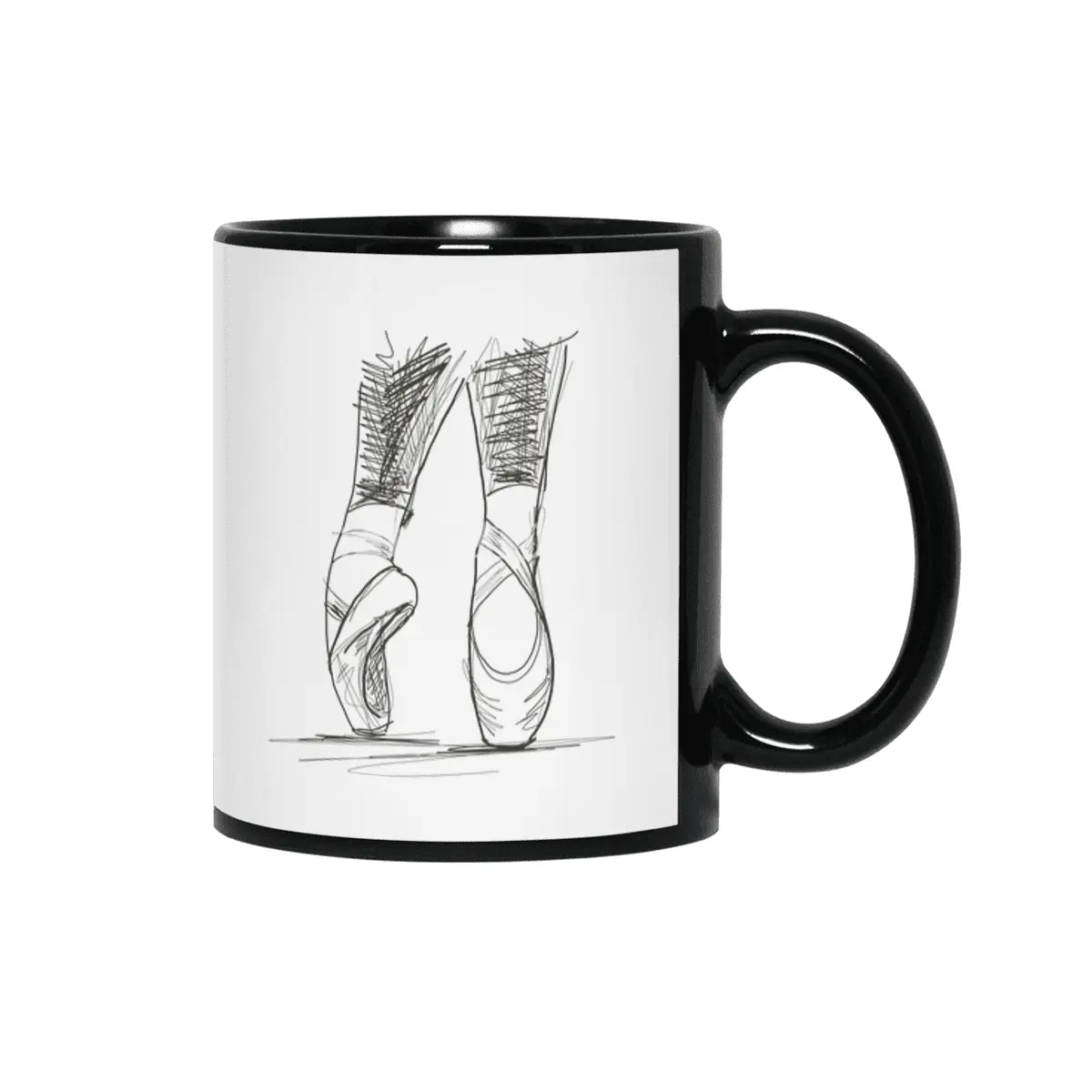 Dance ballerina girl ballet silhouettes Siyah Kupa