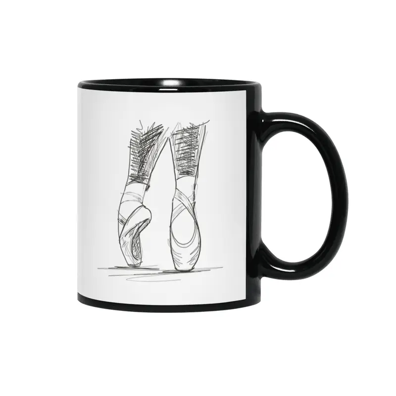 Dance ballerina girl ballet silhouettes Siyah Kupa
