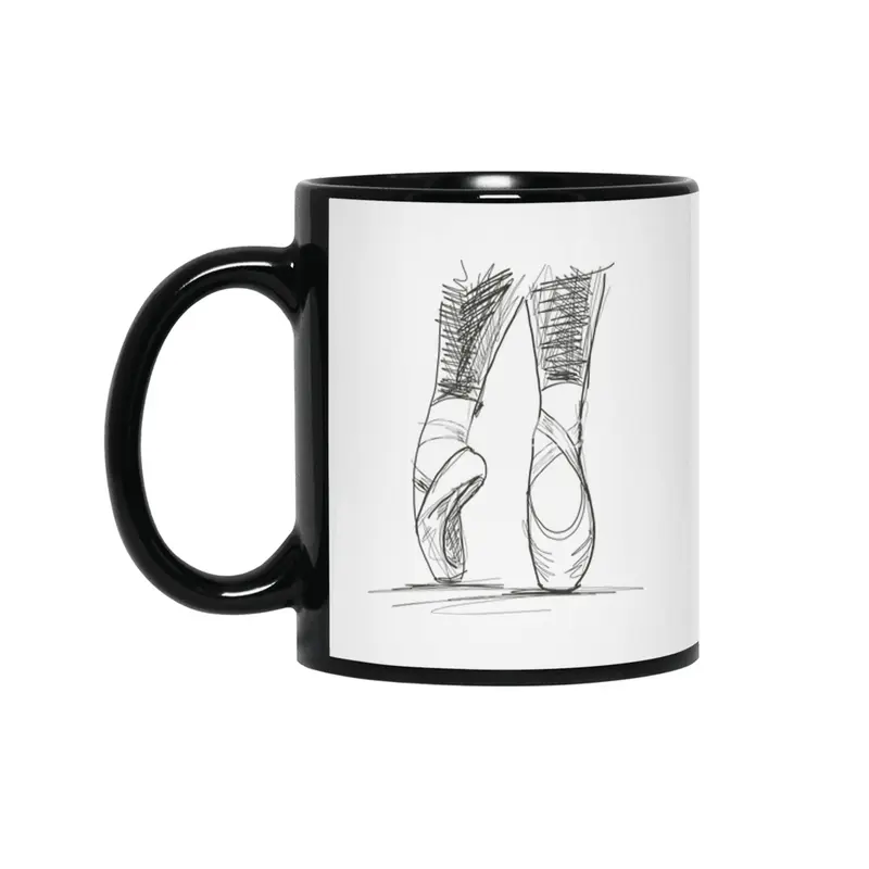 Dance ballerina girl ballet silhouettes Siyah Kupa