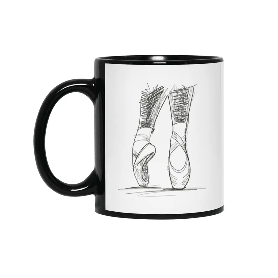 Dance ballerina girl ballet silhouettes Siyah Kupa