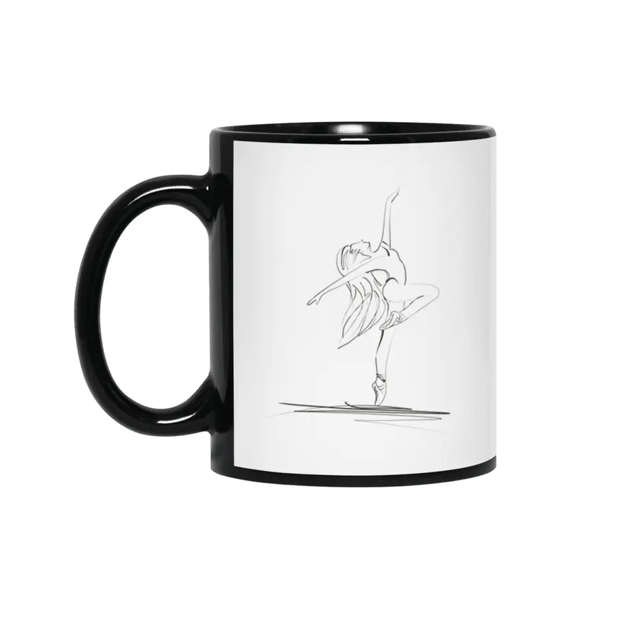 Dance ballerina girl ballet silhouettes Siyah Kupa