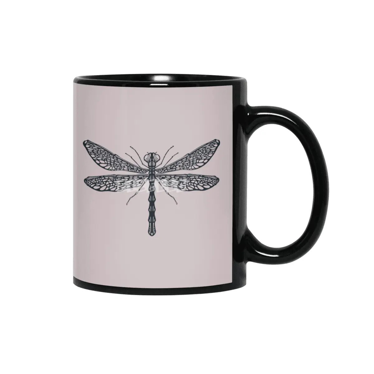 Dragonfly illustration Siyah Kupa