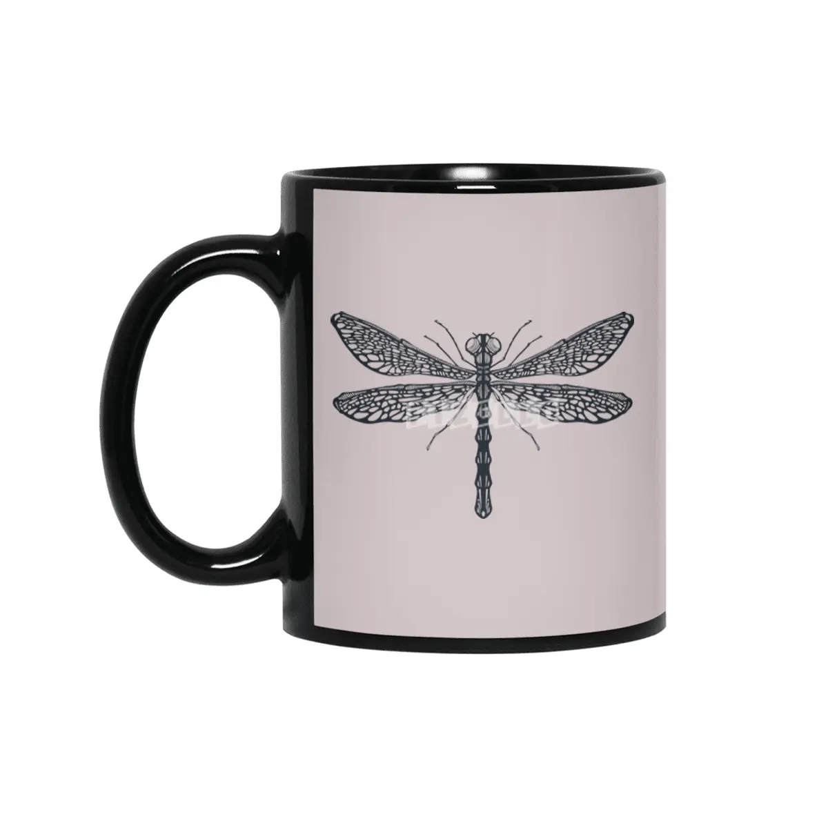 Dragonfly illustration Siyah Kupa