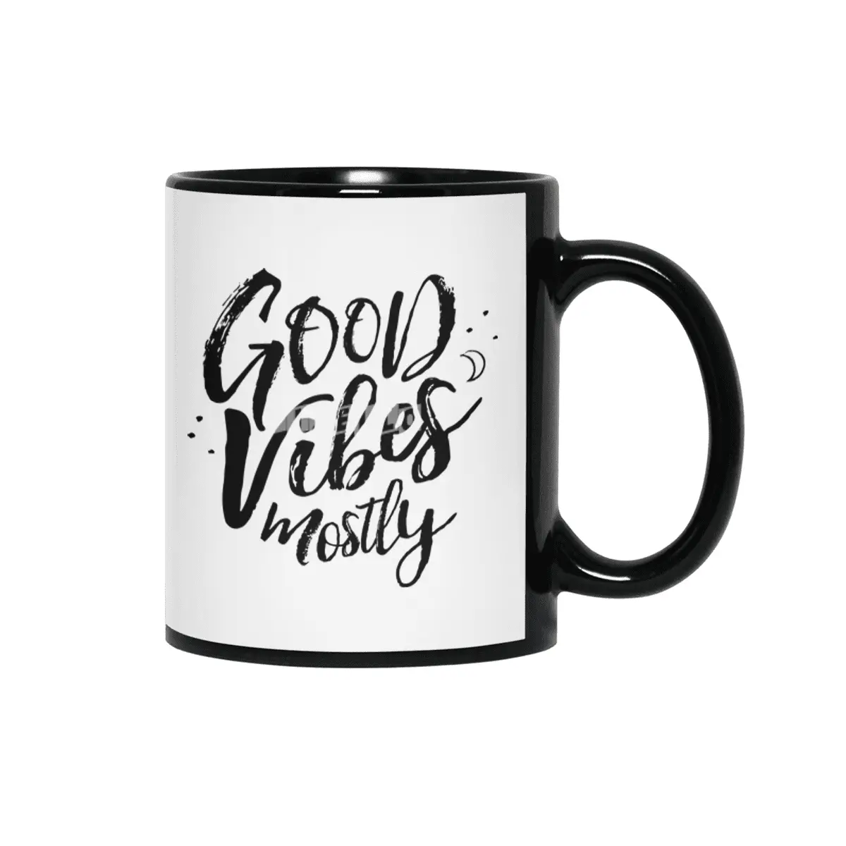 Good Vibes Mostly Siyah Kupa