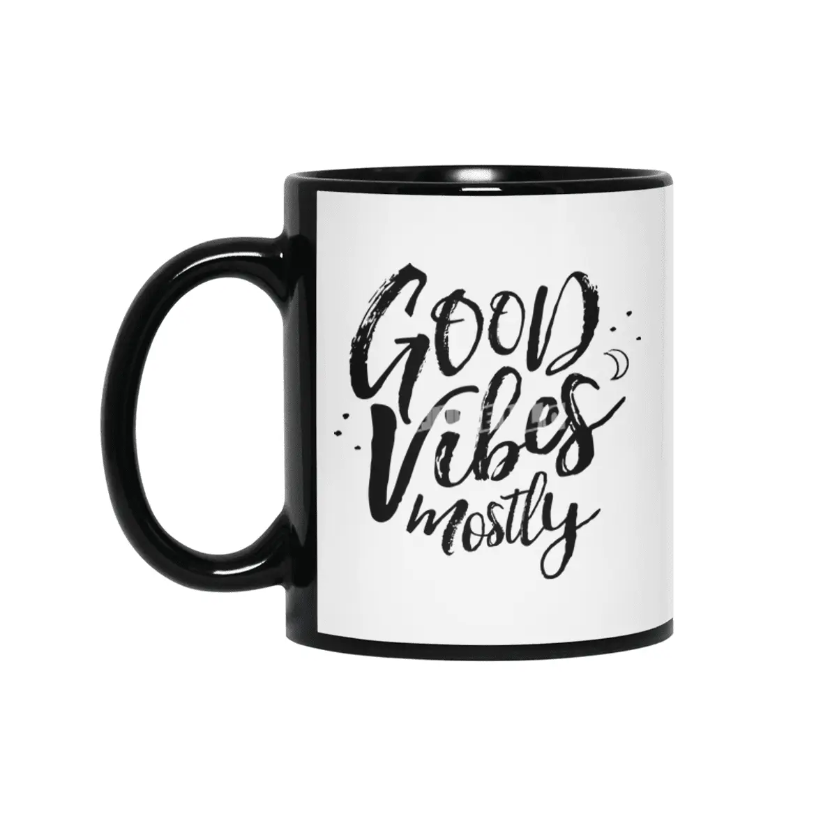 Good Vibes Mostly Siyah Kupa