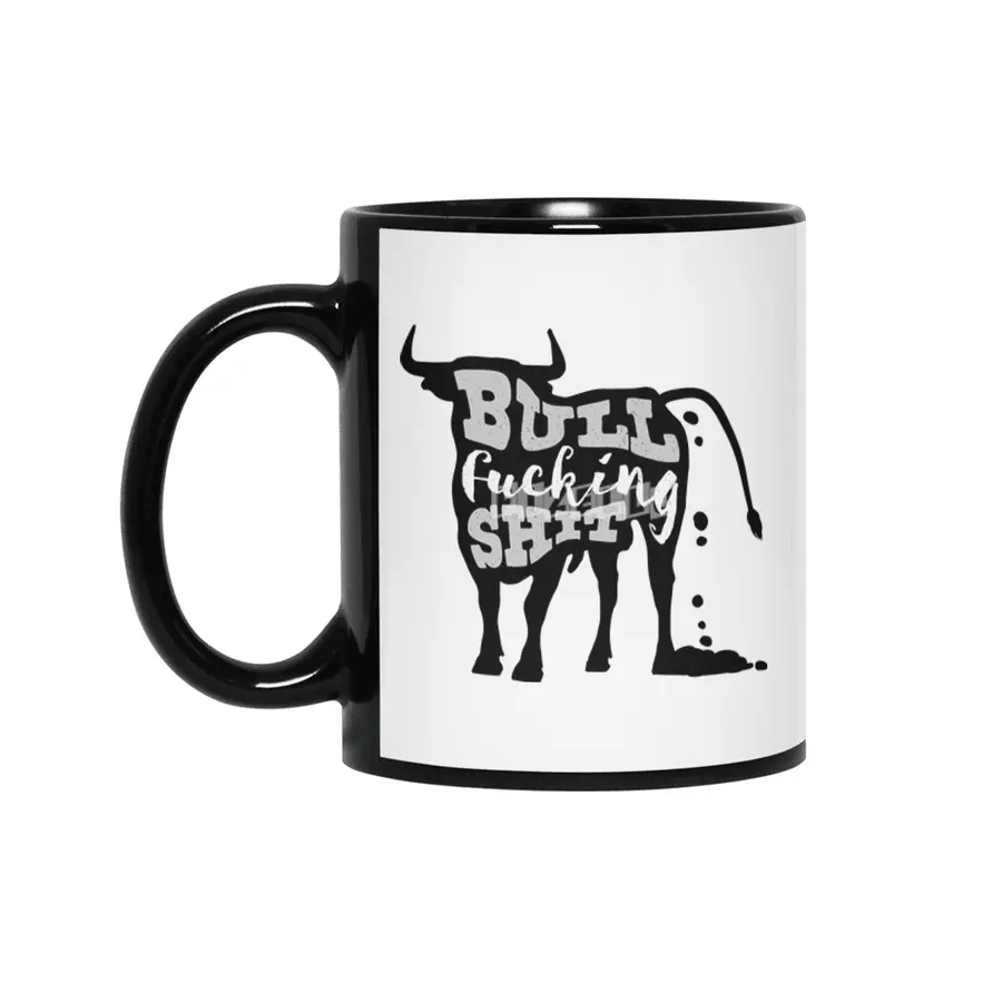 Bull Fucking Shit Siyah Kupa