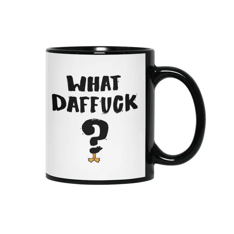 WHAT DAFFUCK Siyah Kupa