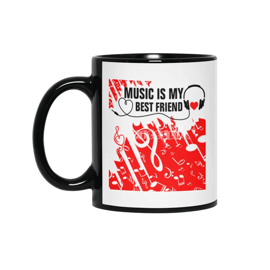 Music is My Best Friend Siyah Kupa