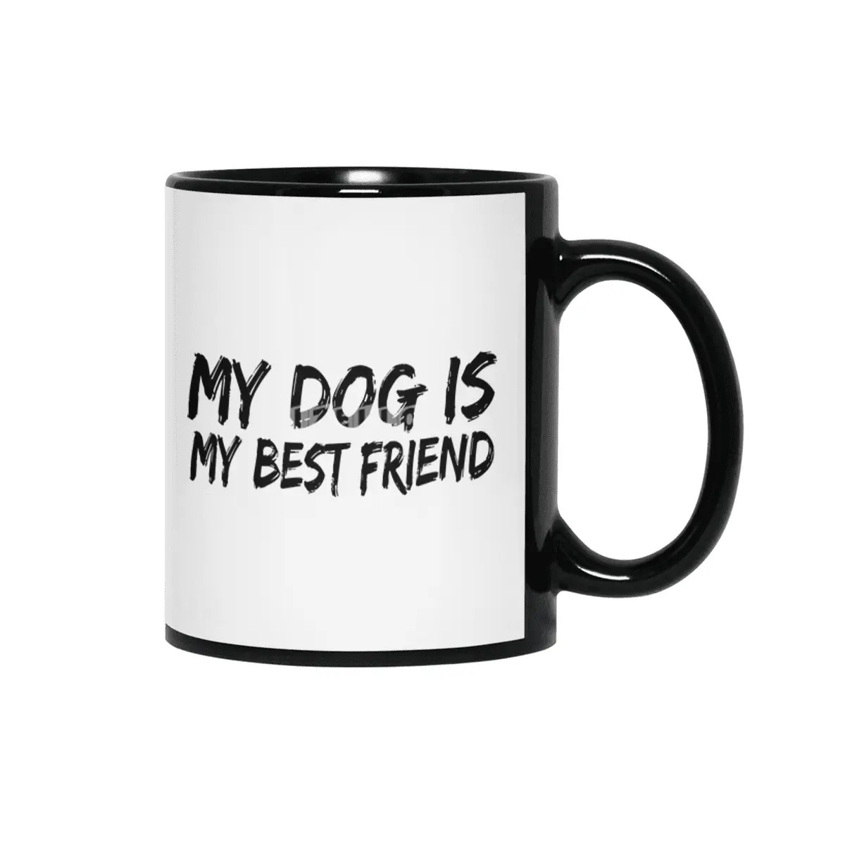 My dog is my best friend Siyah Kupa