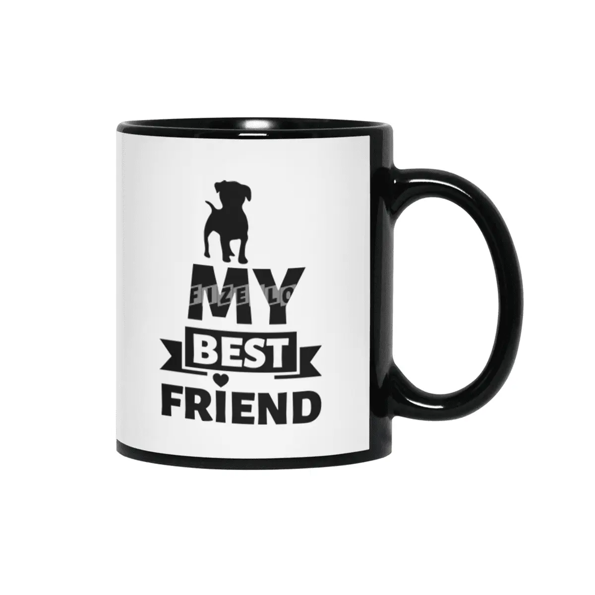 DOG - My best friend Siyah Kupa