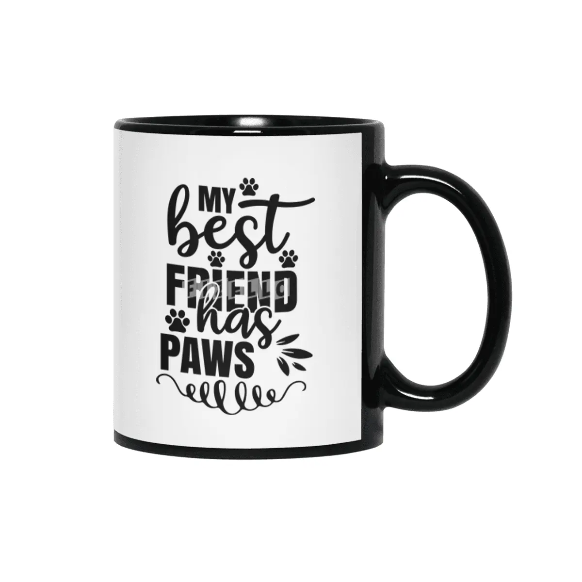 My Best Friend Has Paws Siyah Kupa
