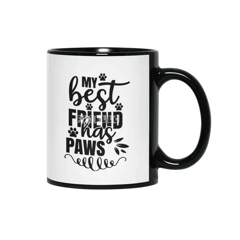 My Best Friend Has Paws Siyah Kupa