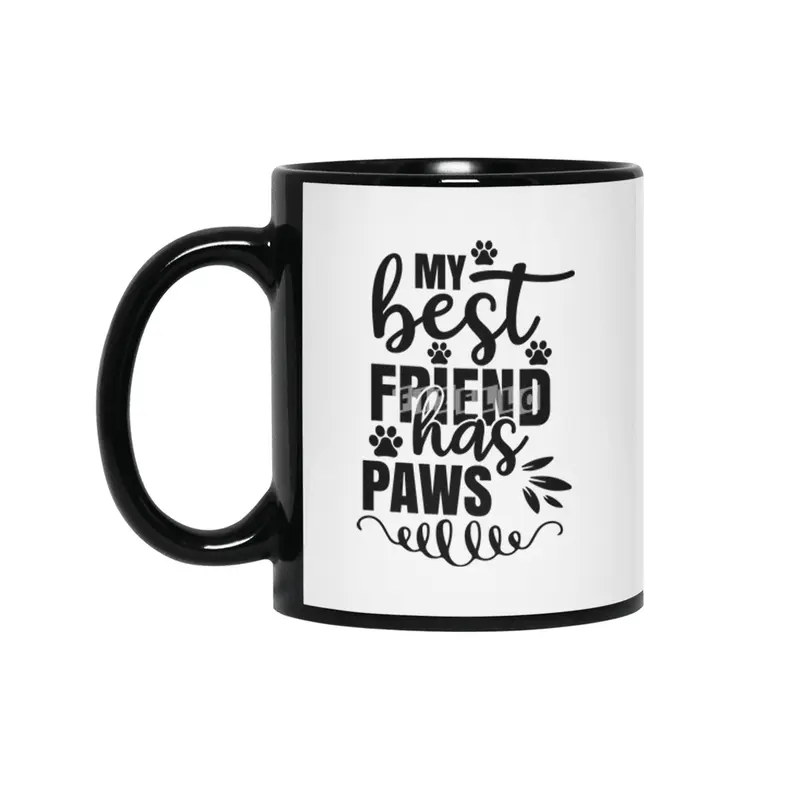 My Best Friend Has Paws Siyah Kupa