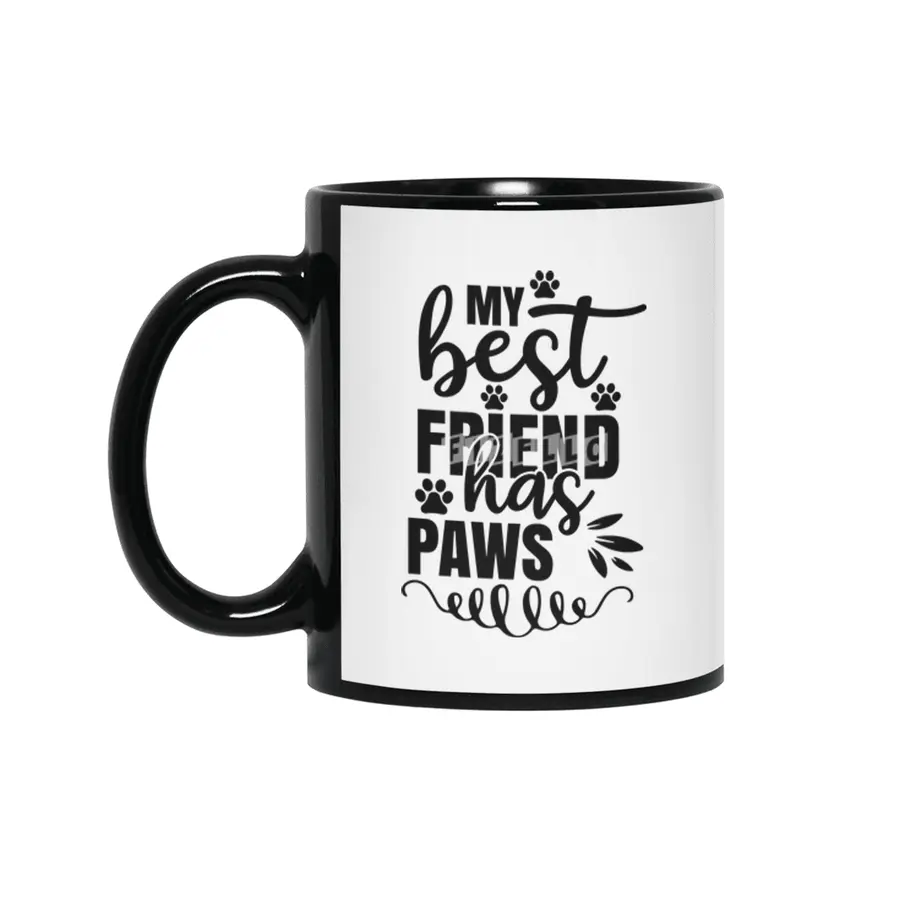 My Best Friend Has Paws Siyah Kupa