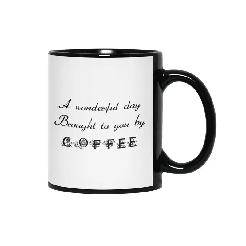 A Wonderful Day - Black Lettering Siyah Kupa