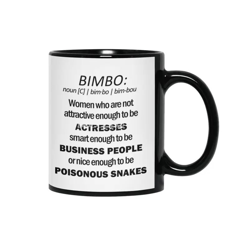 Bimbo Definition - Black Lettering Siyah Kupa