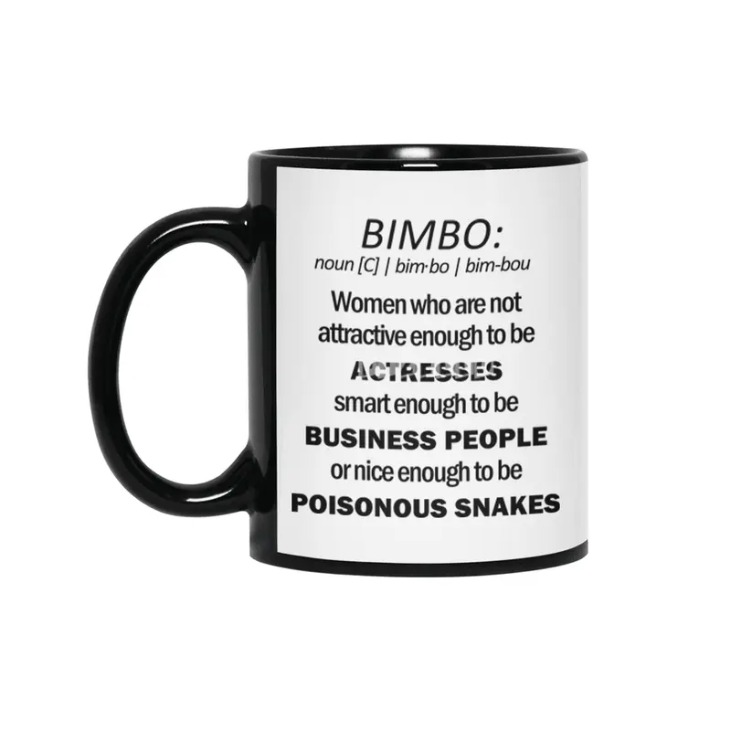 Bimbo Definition - Black Lettering Siyah Kupa