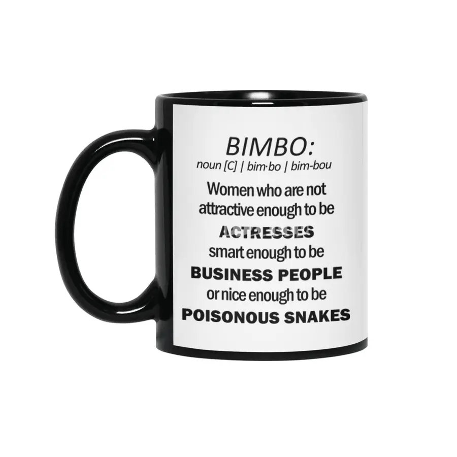 Bimbo Definition - Black Lettering Siyah Kupa