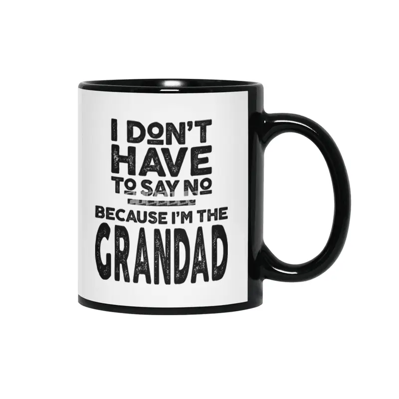 Happiness is Being a Granddad Gifts Siyah Kupa