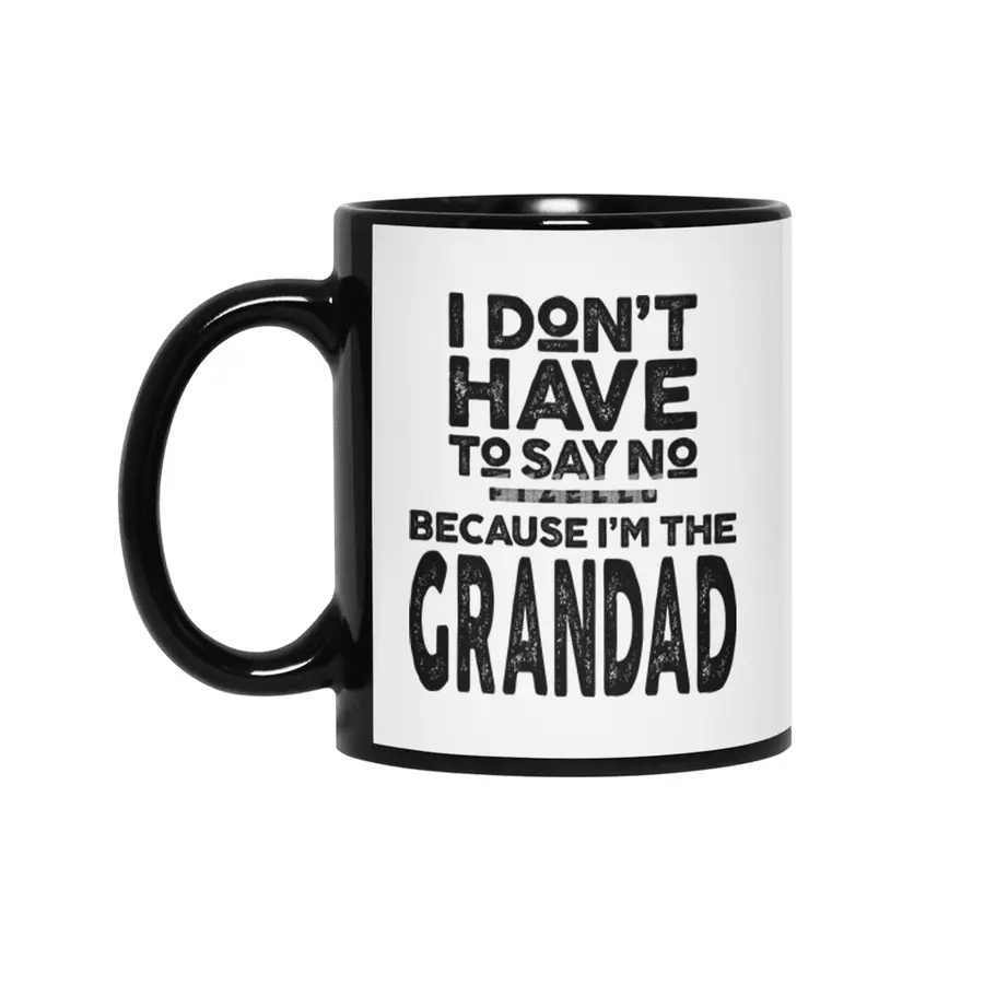 Happiness is Being a Granddad Gifts Siyah Kupa