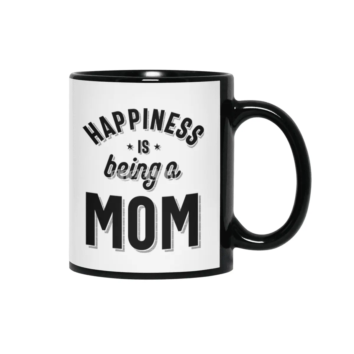 Happiness is Being a Mom Siyah Kupa
