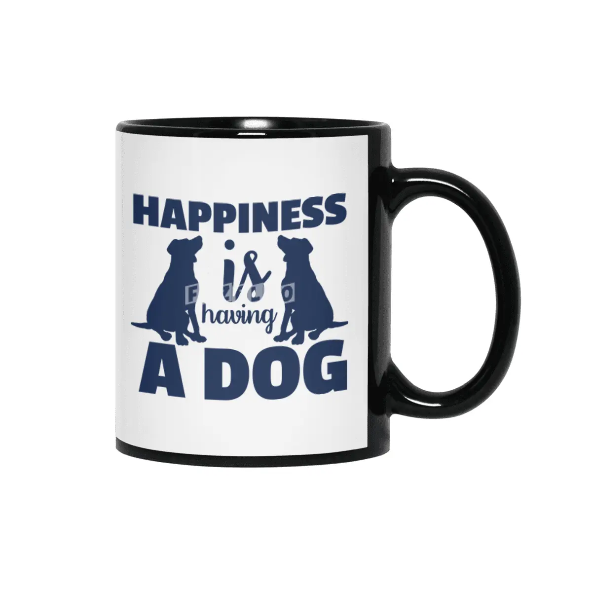 Happiness is Having a Dog Siyah Kupa