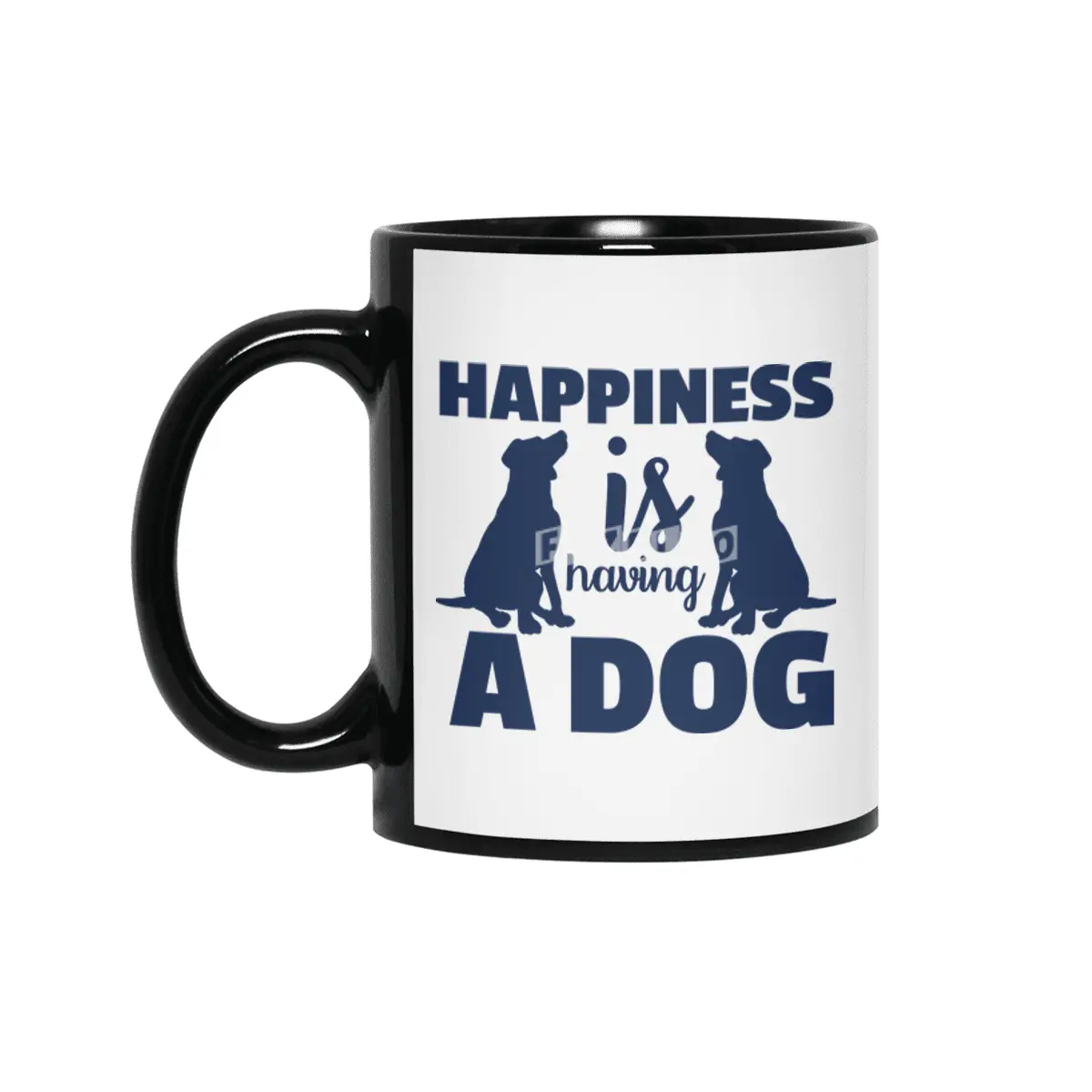 Happiness is Having a Dog Siyah Kupa