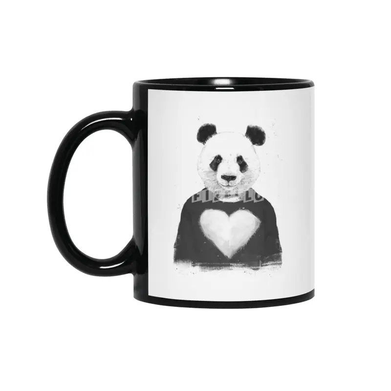 Lovely panda Siyah Kupa
