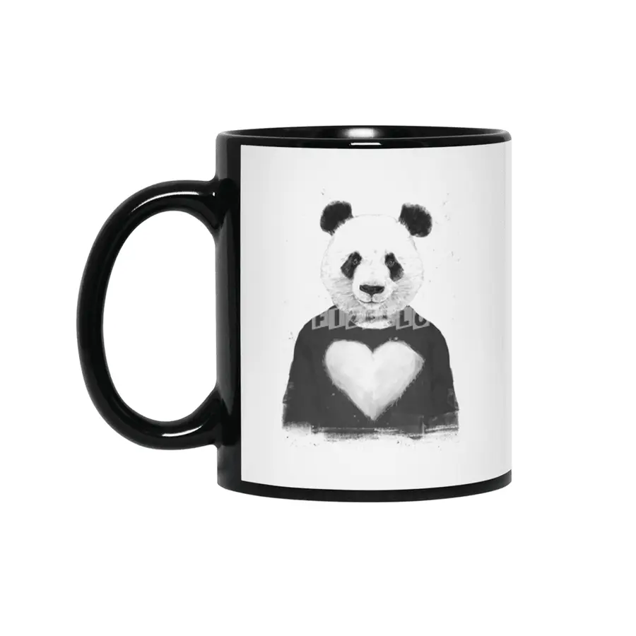 Lovely panda Siyah Kupa