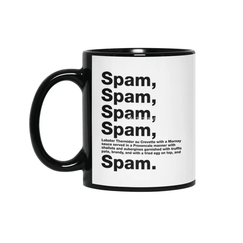 Lovely Spam - Black Text Siyah Kupa