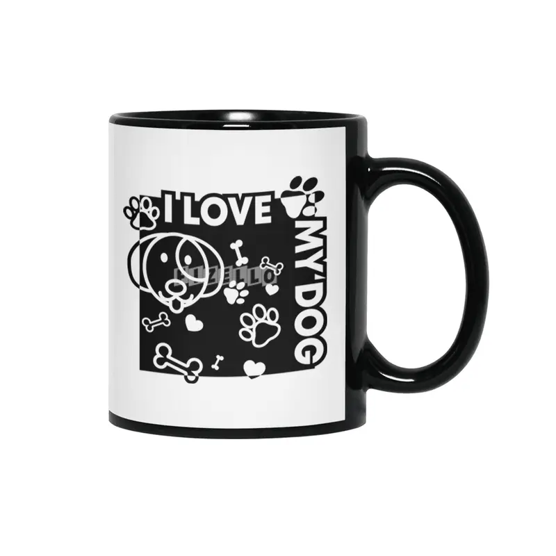Cute lovely gift for dog lovers | I love my dog Siyah Kupa