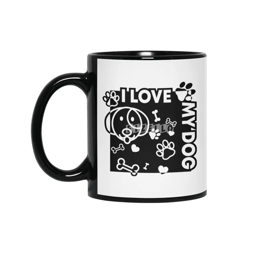 Cute lovely gift for dog lovers | I love my dog Siyah Kupa