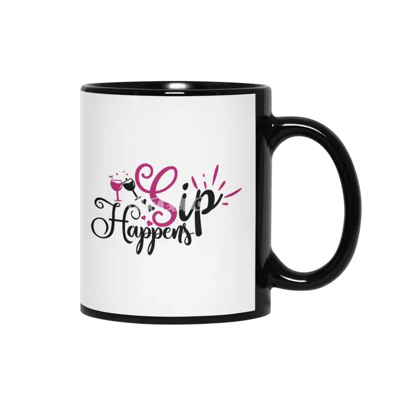Lovely Sip Happens Siyah Kupa
