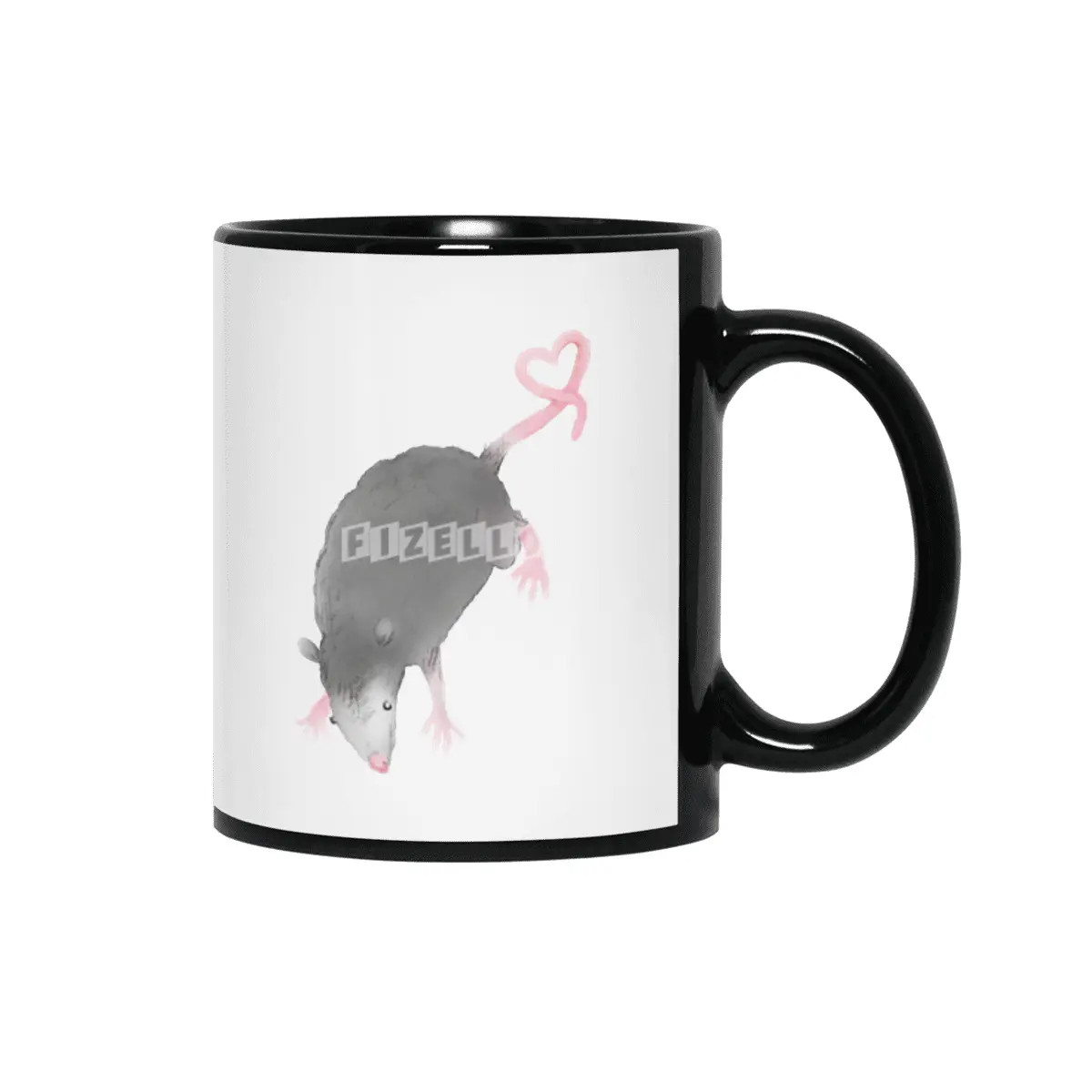 Lovely Possum Sticker Siyah Kupa