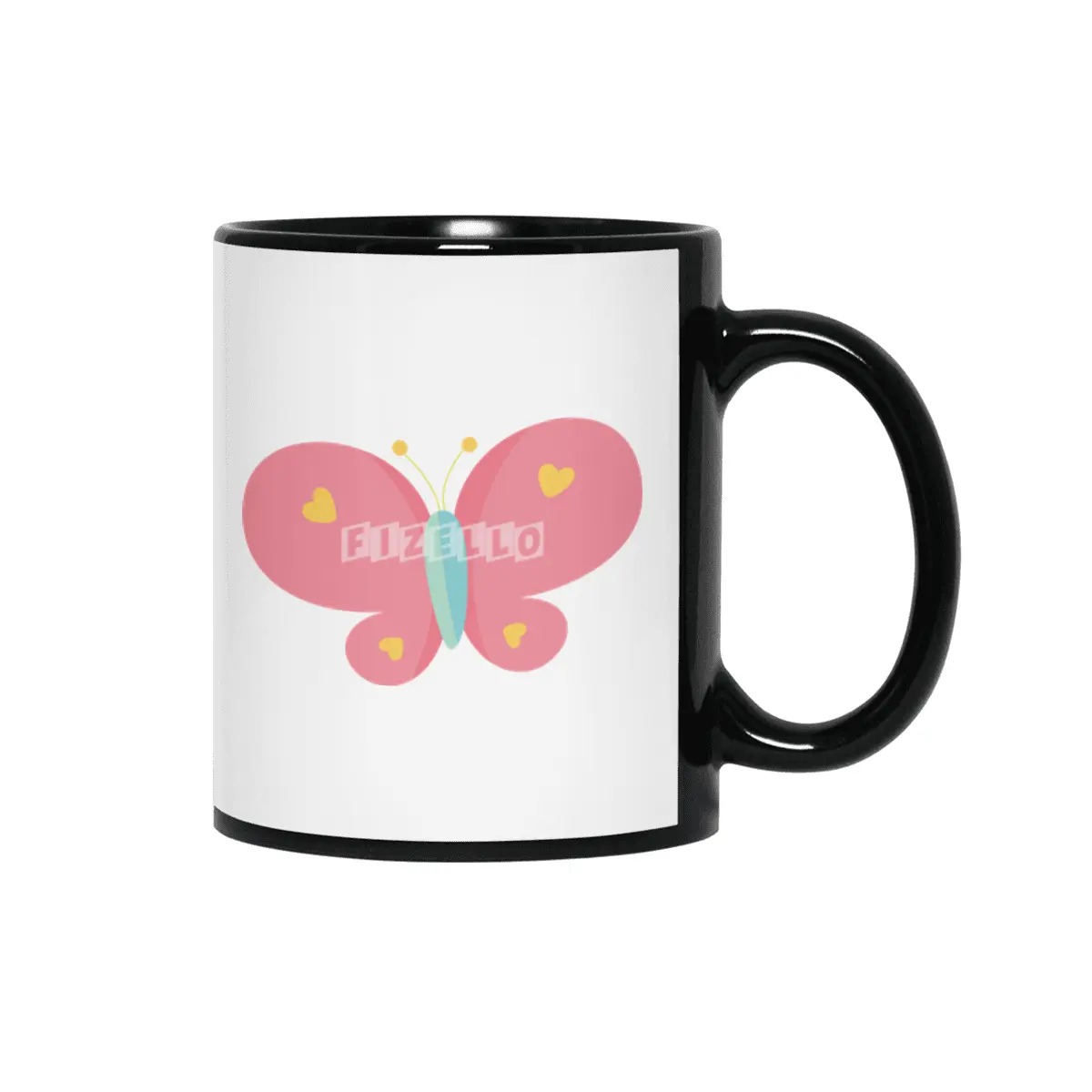 Lovely Butterfly Siyah Kupa