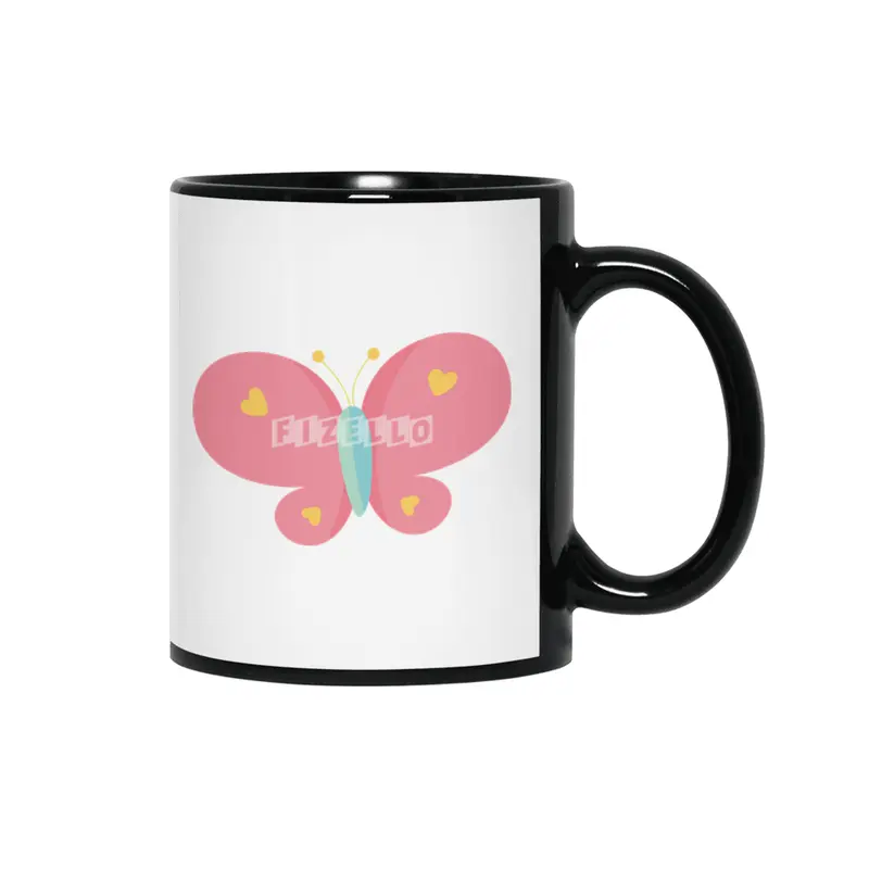 Lovely Butterfly Siyah Kupa