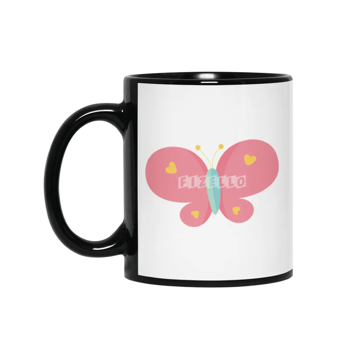 Lovely Butterfly Siyah Kupa