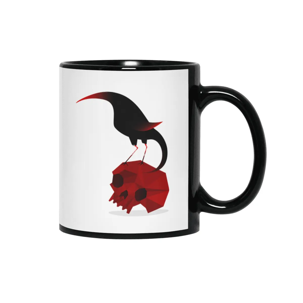 Raven and Skull Siyah Kupa