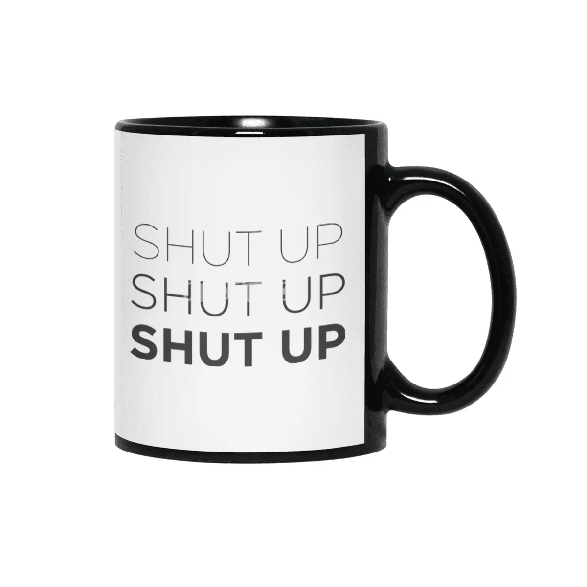 Shut Up! (Grey) Siyah Kupa