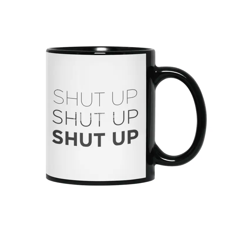 Shut Up! (Grey) Siyah Kupa